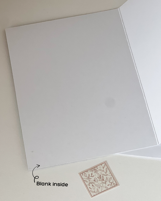 Beige Blooms Greeting Card