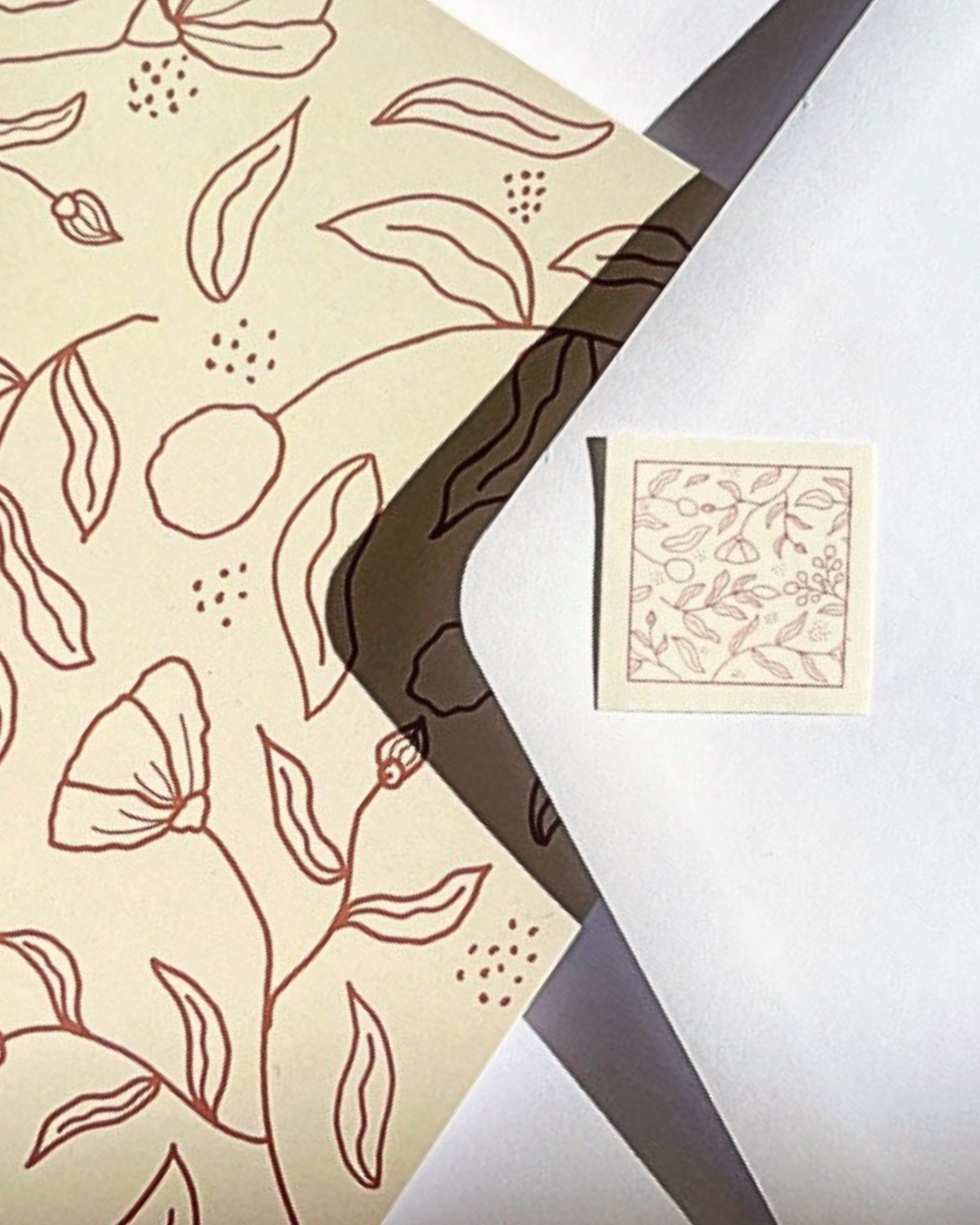 Beige Blooms Greeting Card