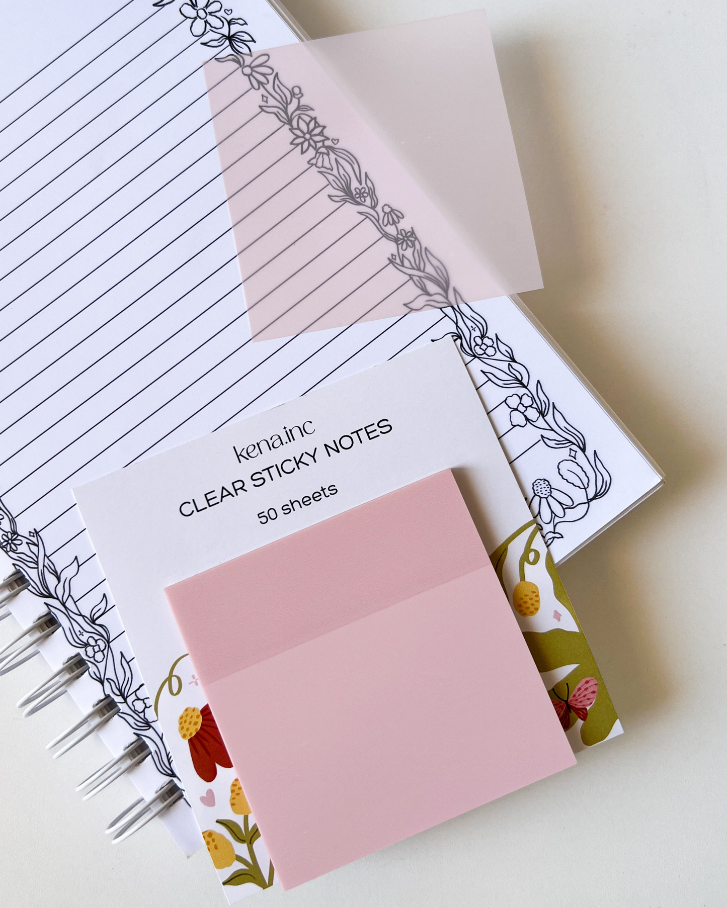Pastel Pink Transparent Sticky Note