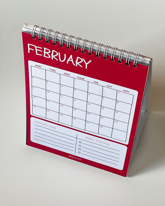 2026 Desk Calendar- follow the yellow dot