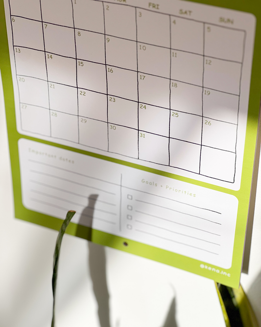 2026 Wall Calendar- follow the yellow dot