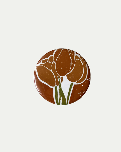 Tulip Button Pin
