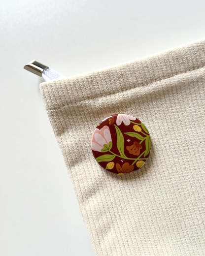Terracotta Button Pin