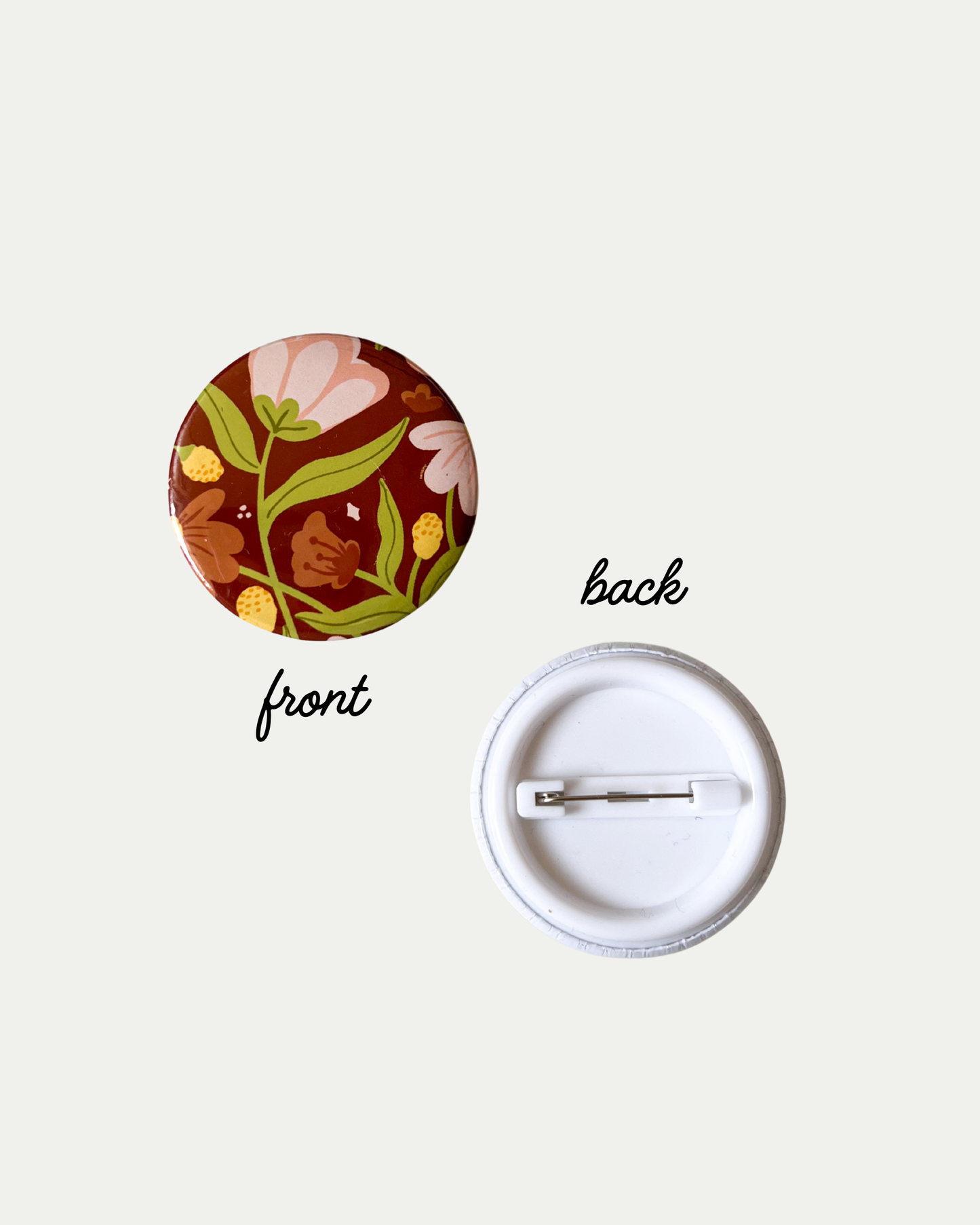 Terracotta Button Pin