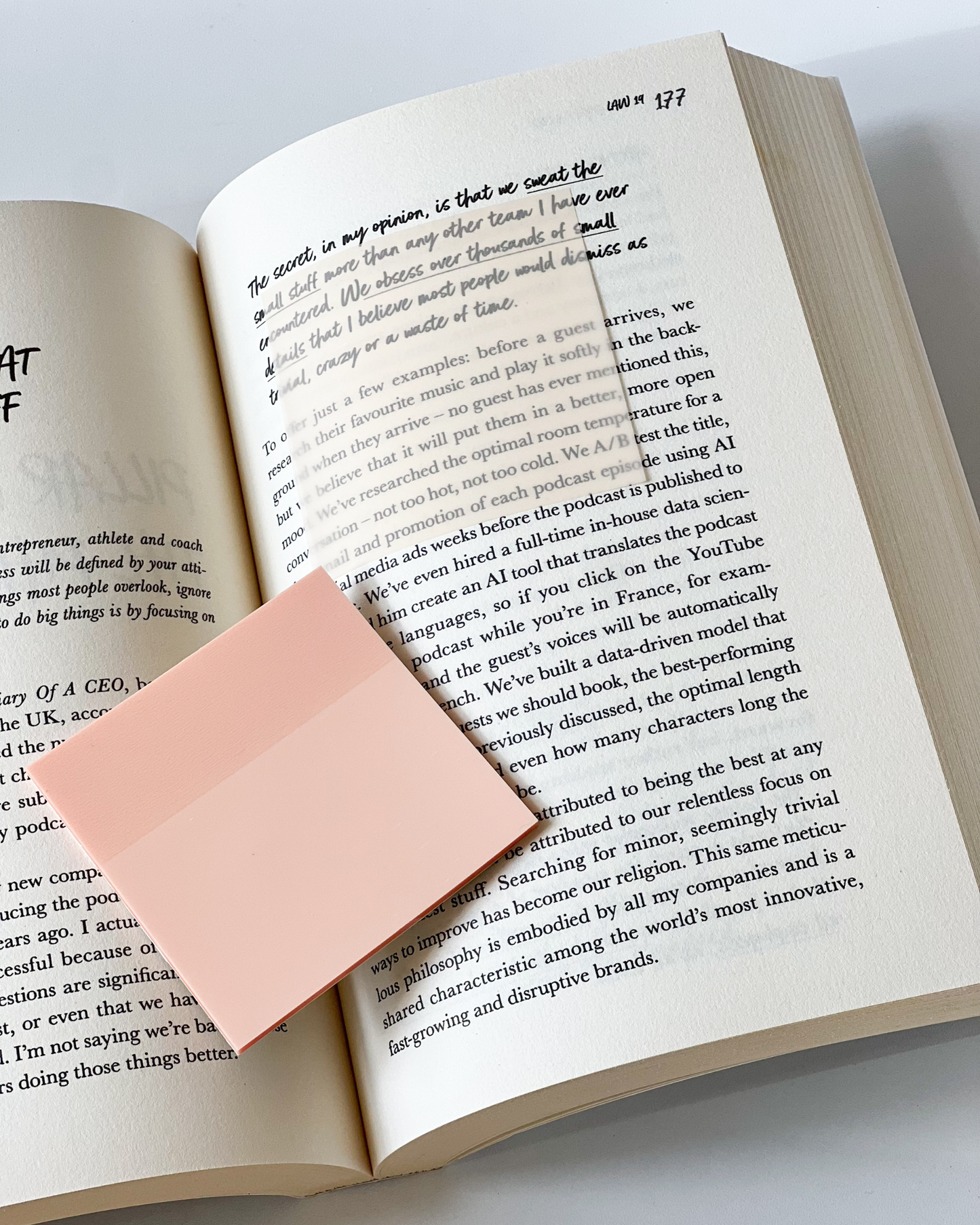 Pastel Orange Transparent Sticky Note