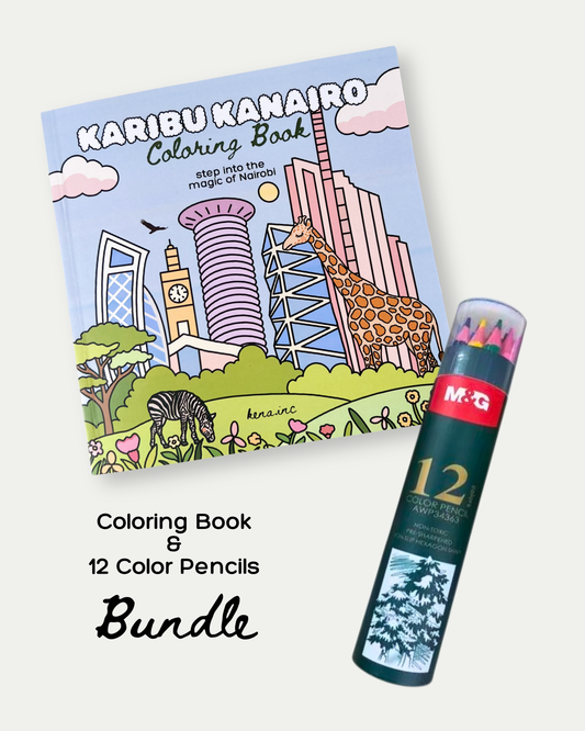 Kanairo Coloring Book & Color Pencils Bundle