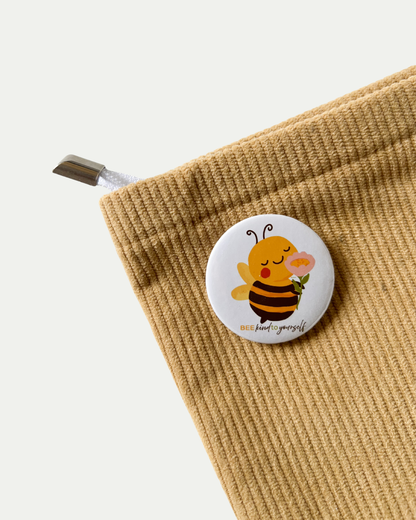 Bee Kind Button Pin