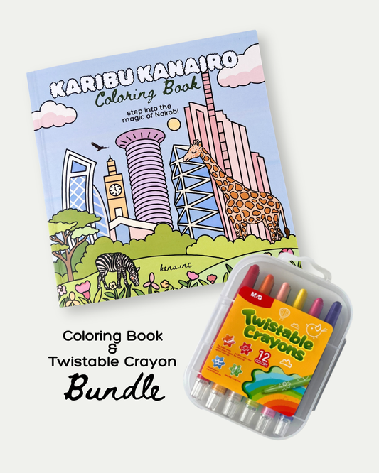 Kanairo Coloring Book & Twistable Crayons Bundle