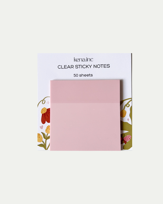 Pastel Pink Transparent Sticky Note