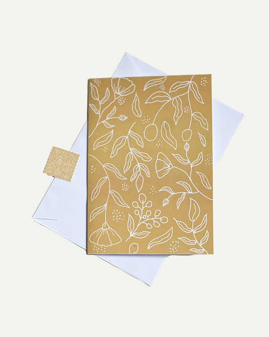 Yellow Blooms Greeting Card