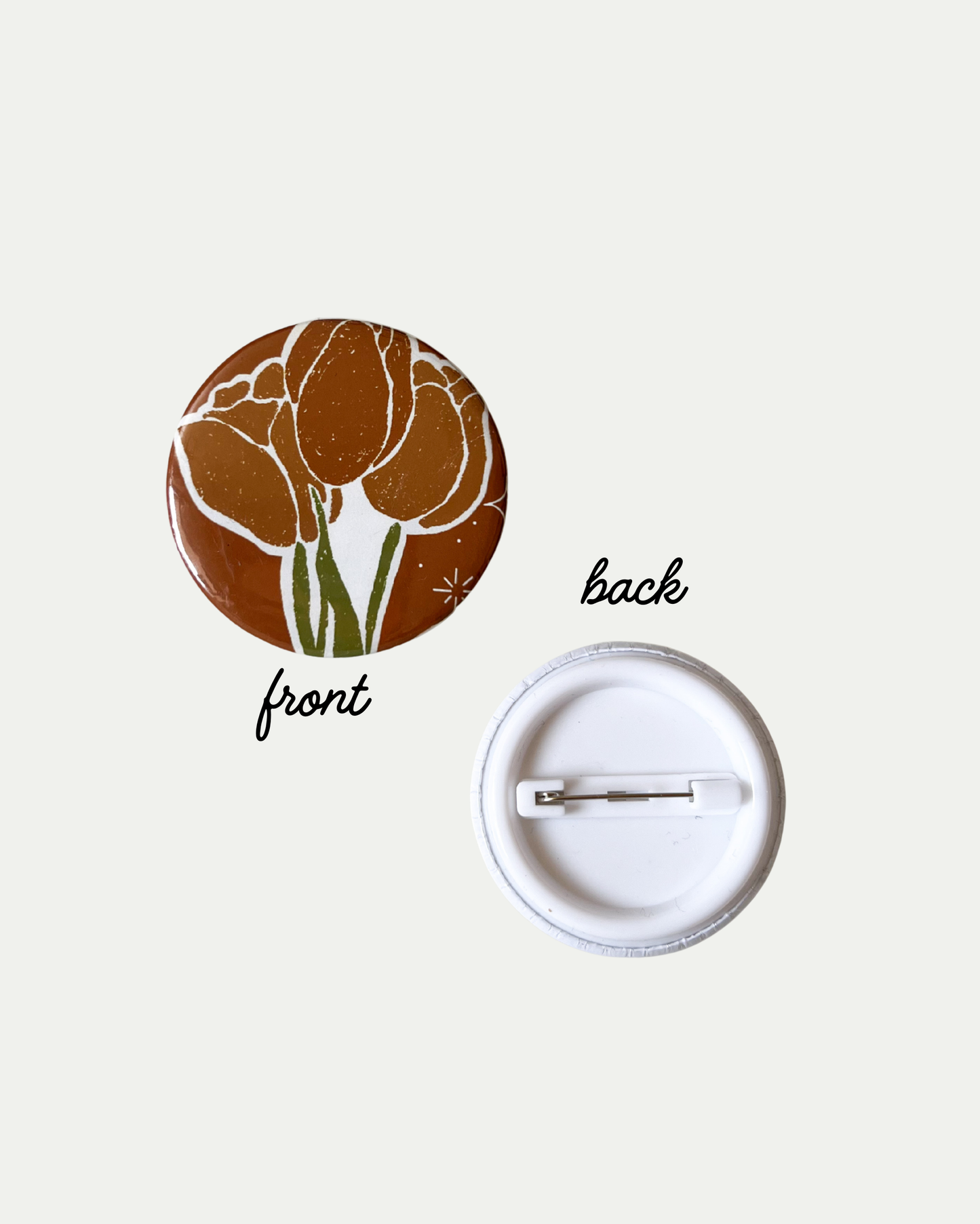 Tulip Button Pin