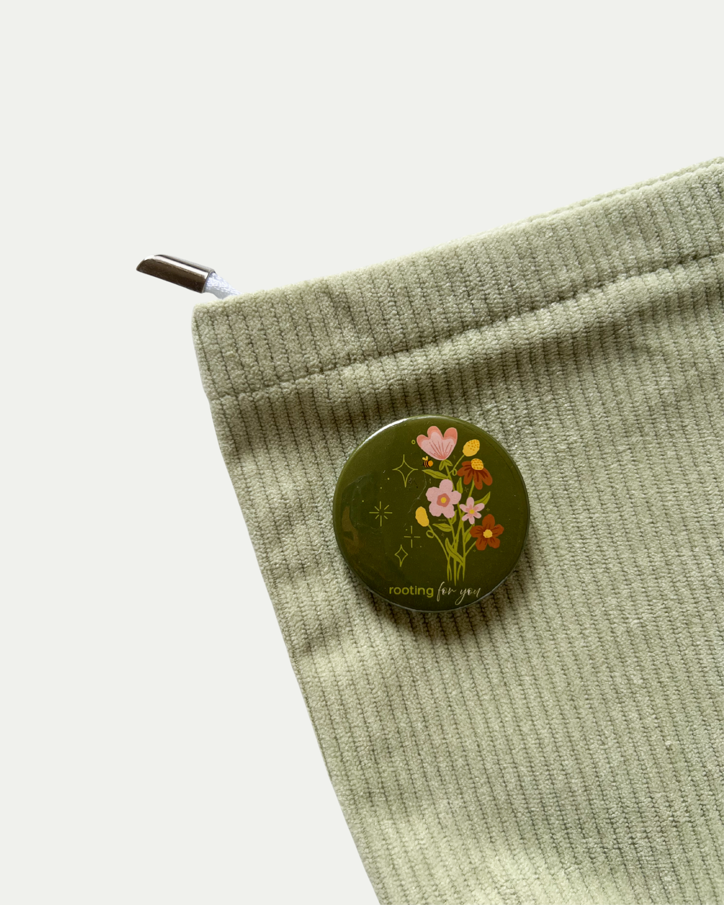 Rooting for You Button Pin