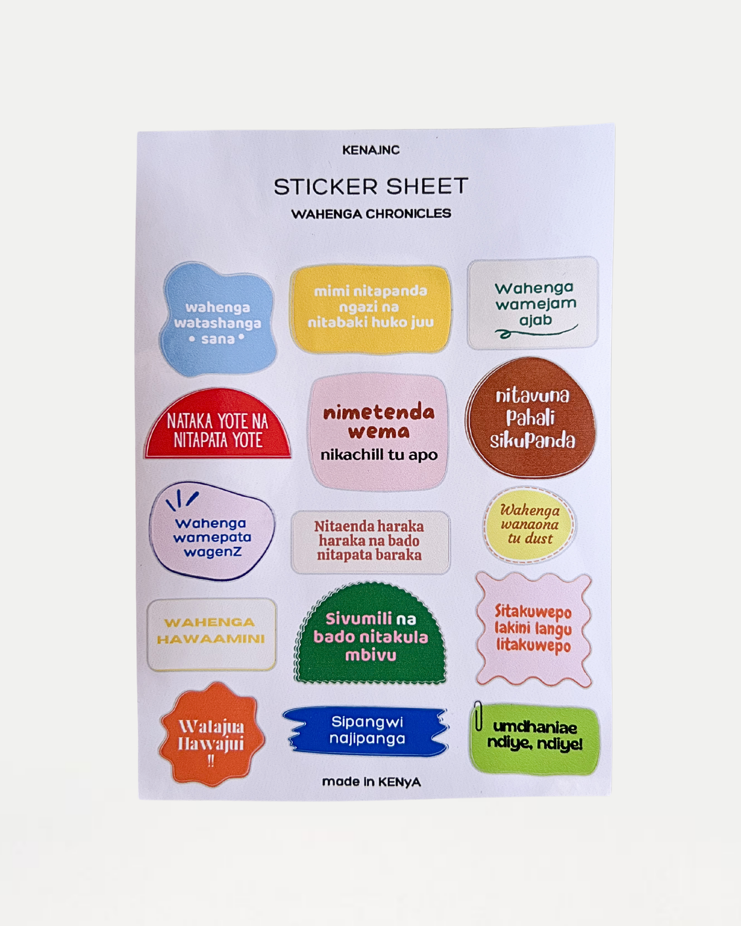 Wahenga Sticker Sheet