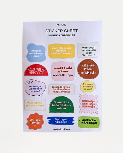 Wahenga Sticker Sheet