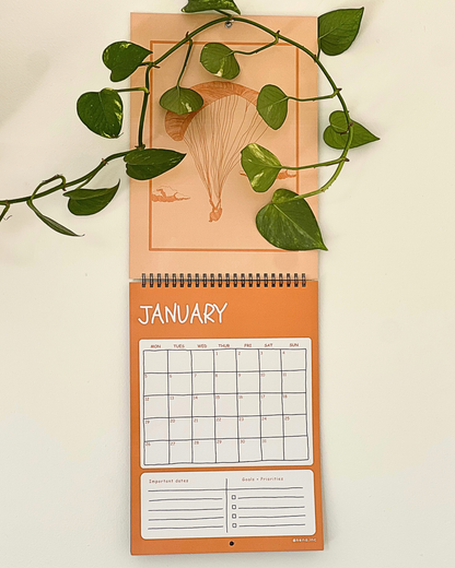 2026 Wall Calendar- follow the yellow dot