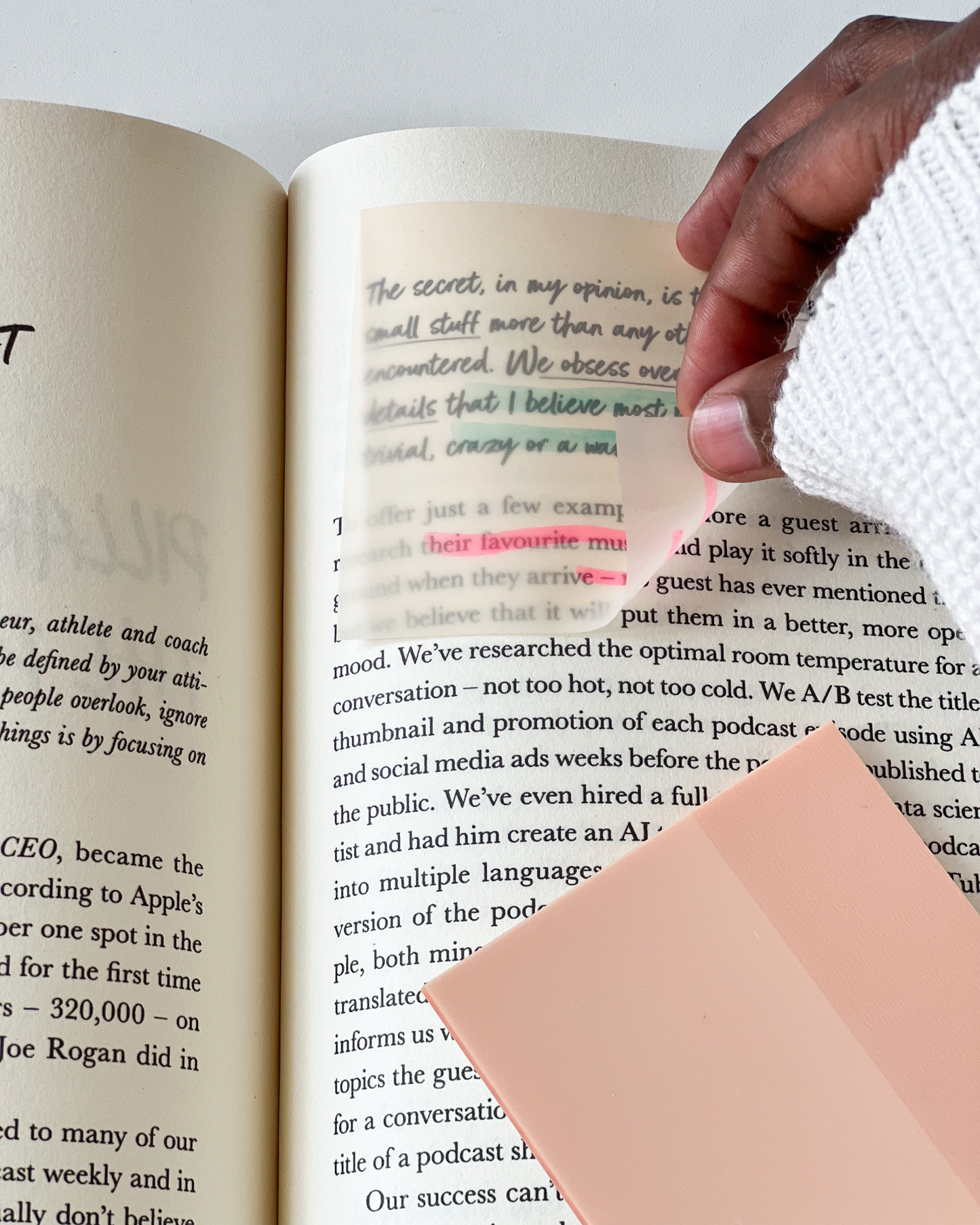 Pastel Orange Transparent Sticky Note