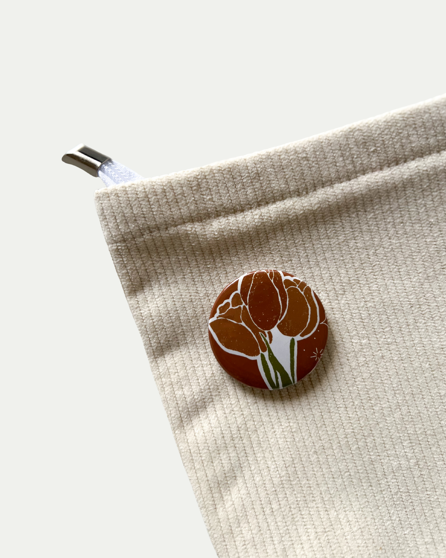 Tulip Button Pin