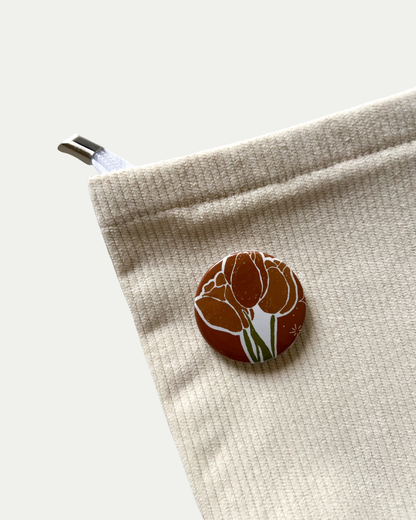 Tulip Button Pin